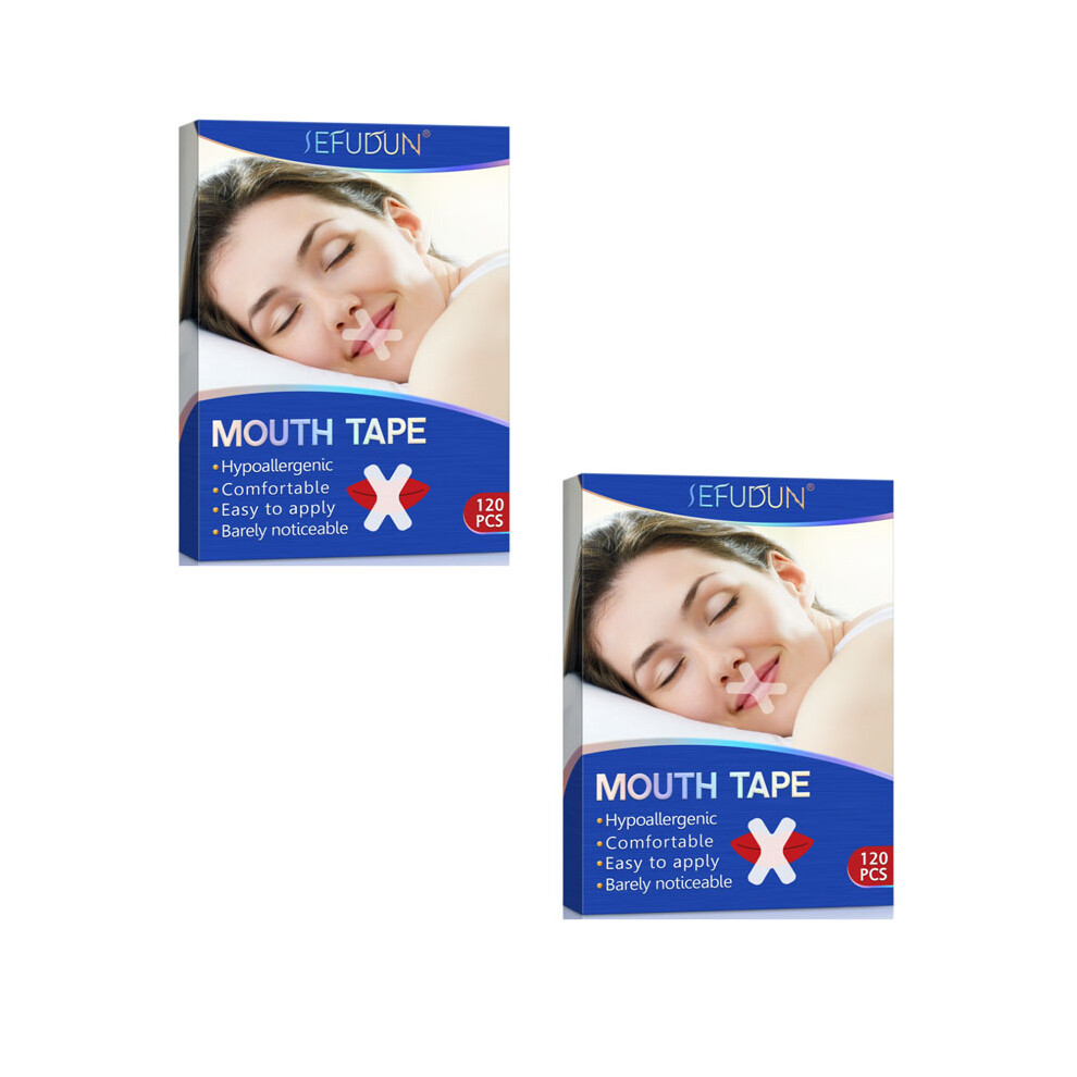(240PCS/2BOX) Mouths Tape Anti-Snoring Seal Tape For Snoring And Nasal Breathingï¼Less Mouth Breathing,Stop Snoring Aids for Men and Women, Long Last