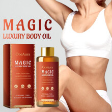 (Beige) OCEAURA Magic Luxury Body Oil Deep Moisturizing Deeply Moisturizes Dry Skin Winter and Autumn Body Nourishing Oil 3.38 OZ