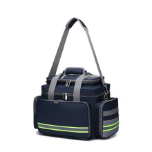 (Blue) First Aid Medical Bag Outdoor Emergency Rescue Bag Large Capacity Bag Empty Waterproof Reflective