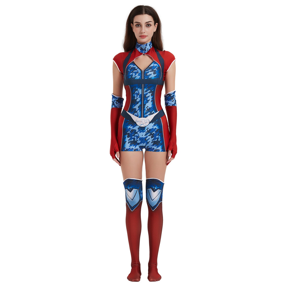 (Kid XL(130-140cm)) Firecracker Spandex Cosplay Bodysuit Zentai Jumpsuit Costume for Adults & Kids