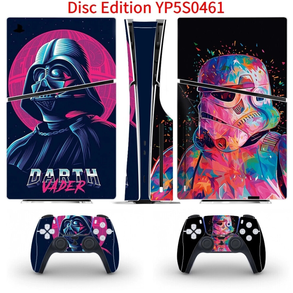 (YP5S0461) For SONY PS5 Slim Disc Edition Star Wars Console Controller Vinyl Skin Sticker-image-OPC-PH86QY2-NEW