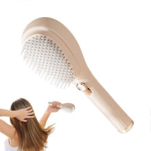 (White) Scalp Massage Comb with Retractable Bristles, One-Click Cleaning Telescopic Hair Comb, Self-Cleaning Anti-Static Hair Brush for All Hair Types