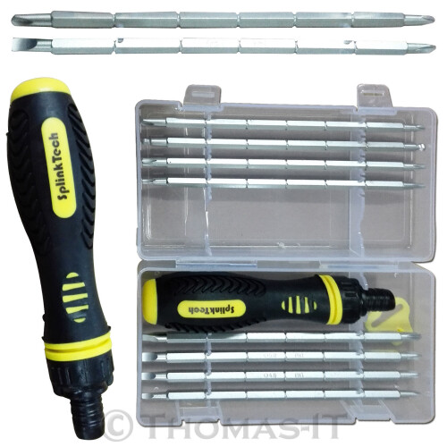 8Pcs Screwdriver Set Ratchet Phillips Slotted Torx Bit CR-V Tools Case 1