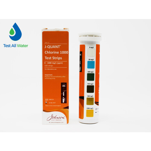 J-Quant Chlorine Indicator Strips (0-1000mg/l)