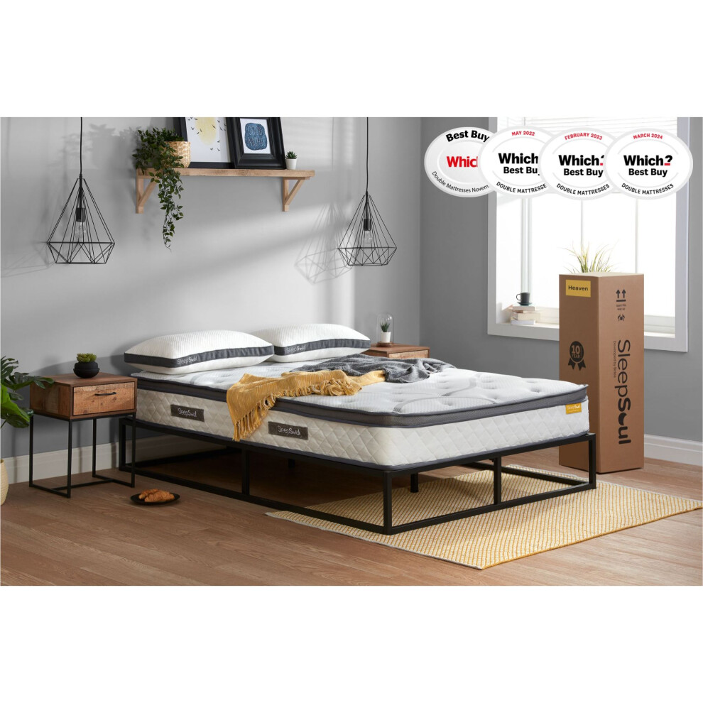 Super King Size Mattress Memory Foam SleepSoul Heaven 180cm 6FT Pocket Sprung