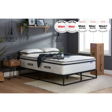 Kingsize Mattress Memory Foam Sleep Soul Space 150cm 5FT Pillow Top 2000 Pocket