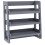 3 shelf Wall Mounted Hanging Rack Storage - Grey FSC 100% 5