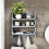 3 shelf Wall Mounted Hanging Rack Storage - Grey FSC 100% 2