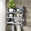 3 shelf Wall Mounted Hanging Rack Storage - Grey FSC 100% 1