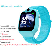 (alkuperäinen boxG9 Blue) 1,54 tuuman Kids Music Smart Watch 2G Call Phone Watch TF Card 16 Games Watch