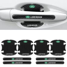 (Land Rover) 8Pcs BLACK Car Door Handle Bowl Anti-Scratch Cover Guard Protector Sticker,Carbon Fiber Guard Protector Stickers