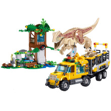 (Ei laatikkoa 582kpl) Mailackers Jurassic Dinosaur Tyrannosaurus Transporter Model Ideas Bricks Kuuluisa elokuva