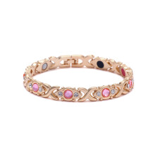 (Rose gold) Copper Magnetic Bracelet Pain Relief Carpal Tunnel Arthritis Mens Womens,Flashes Energy Health Bracelets