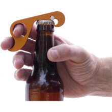 (Orange) One-handed Bottle Opener, One Handed Bottle Opener, One Handed Grab Opener for Bottles, One-handed Bottle & Beverage Can Opener