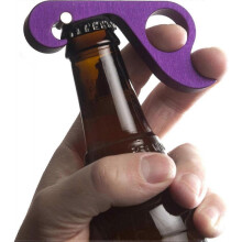 (Purple) One-handed Bottle Opener, One Handed Bottle Opener, One Handed Grab Opener for Bottles, One-handed Bottle & Beverage Can Opener
