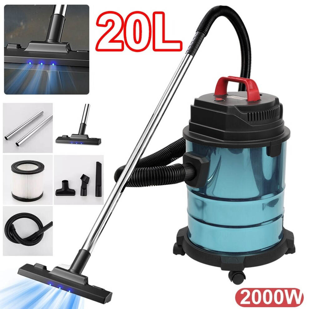 2000W Vacuum Cleaner Wet and Dry Bagless 20L Cylinder Powerful blue