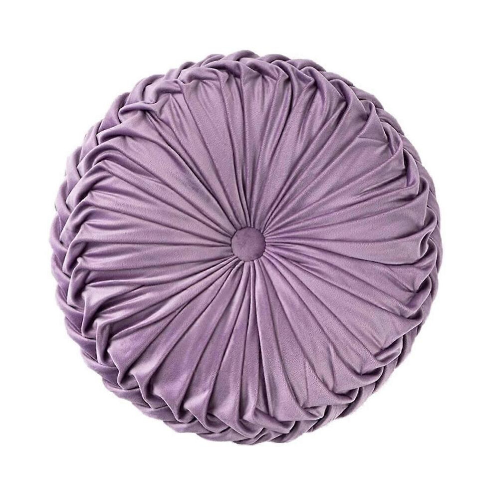 Coussin pour le canapé Décoratif 3D Citrouille Coussin rond en velours pour Canapé Lit Chaise Plancher 15 "X15", Violet clair