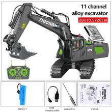 (Tyyppi B Vihreä) RC Traktorin kaukosäädin Kaivinkone Radio-ohjattu auto Caterpillar Traktorikaivinkone