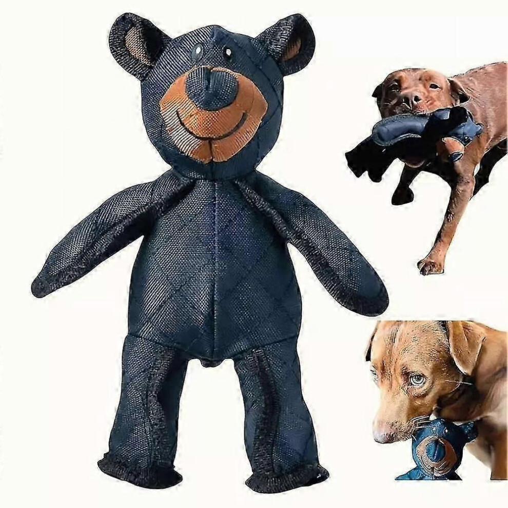 Unbreakable Teddy Extreme Bear Dog Toy Aggressive Chewers Indestructible Stuffed Plush Dog Squeaky Toy