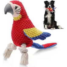 Dog Toy Stuffed Dog Chew Toy with Treat Dispensing Ball Squeak Interactive Dog Toy