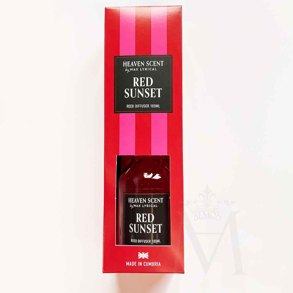 Heaven Scent by Wax Lyrical Red Sunset reed diffuser - Baccarat Rouge