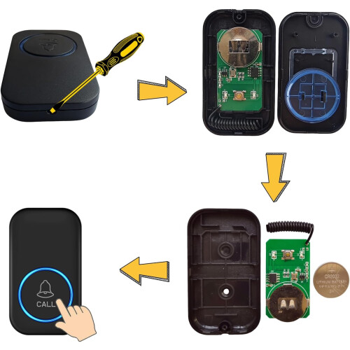 Caregiver Pager, Wireless Call Button 1000+ Feet 2