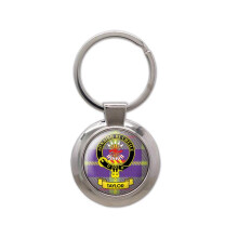 (Taylor) Scottish Clan Crest Enamel Chrome Keyring Key Fob - N-Y Tartans