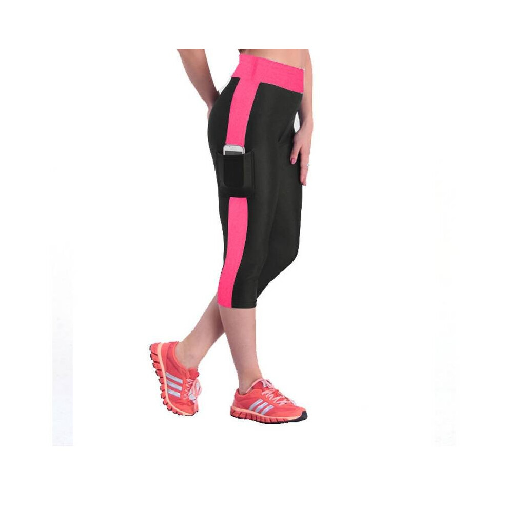 (Rose)Pantalon de yoga de travail patch taille serrée course à pied exercice leggings femme