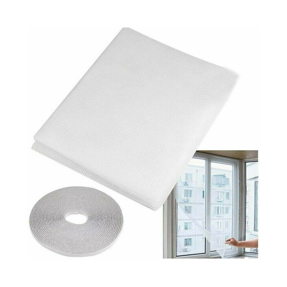 (White,1.3*1.5M/4.264*4.92ft)Rideau de porte en maille de fenêtre filet autocollant protection moustique moustiquaire moustiquaire moustiquaire