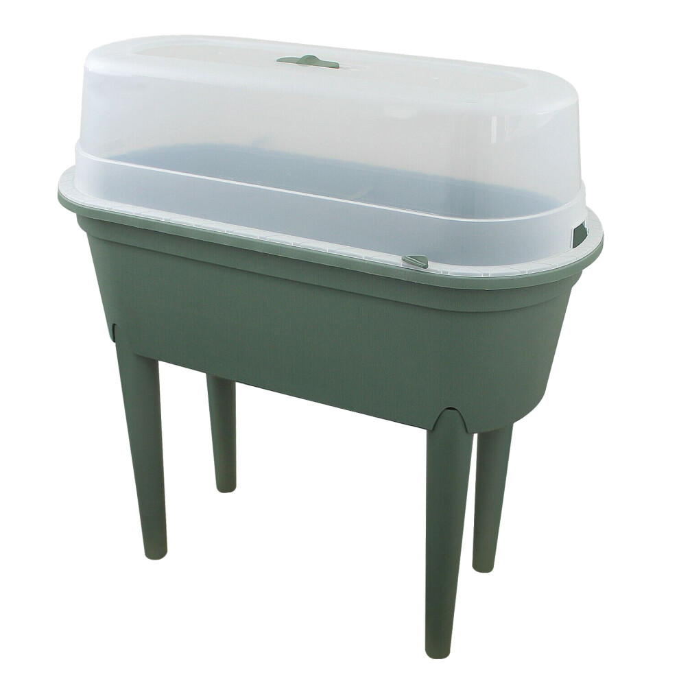 GEEZY Raised Planter With Lid Greenhouse Table Garden Bed Green Vegetable Growing  Box