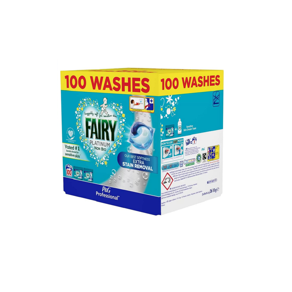 Fairy Non Bio Platinum Washing Capsule Laundry Pods (100 Washes)