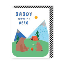 Daddy Bear You're My Hero Bear Hugs On Father's Day Greeting Card