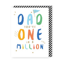 Dad You're One In A Million No.1 Dad Father's Day Greeting Card