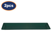 Planter Saucer Trough Tray Drip Drainage Water Catch Green Garden 57cm 2Pcs