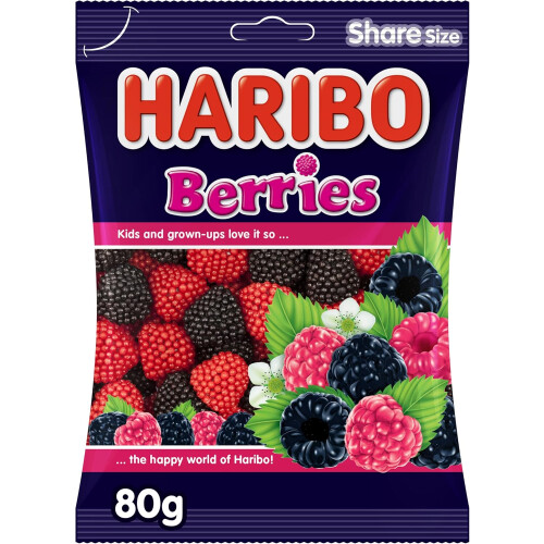 HARIBO Berries Gummy Candy 5 x 80g