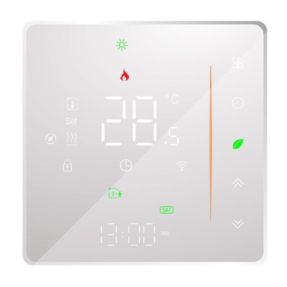 (white, for Water&Gas Boiler) WiFi Smart Thermostat Temperature Controller Weekly Programmable Supports Touch Control/ Mobile APP/ Voice Control Compatible with Alexa/Google Home