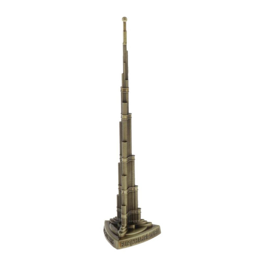 Alloy Dubai Halifah Tower Satue World Landmark Building Home Decor Bronze