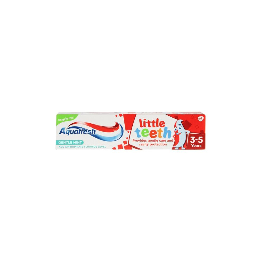 12 x Aquafresh Little Teeth Gentle Mint Toothpaste 3-5 Years 50ml