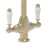NES Home Nes Home Twin Lever Brass Kitchen Sink Mixer Mono Tap Solid Brushed Brass 5
