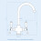 NES Home Nes Home Twin Lever Brass Kitchen Sink Mixer Mono Tap Solid Brushed Brass 6