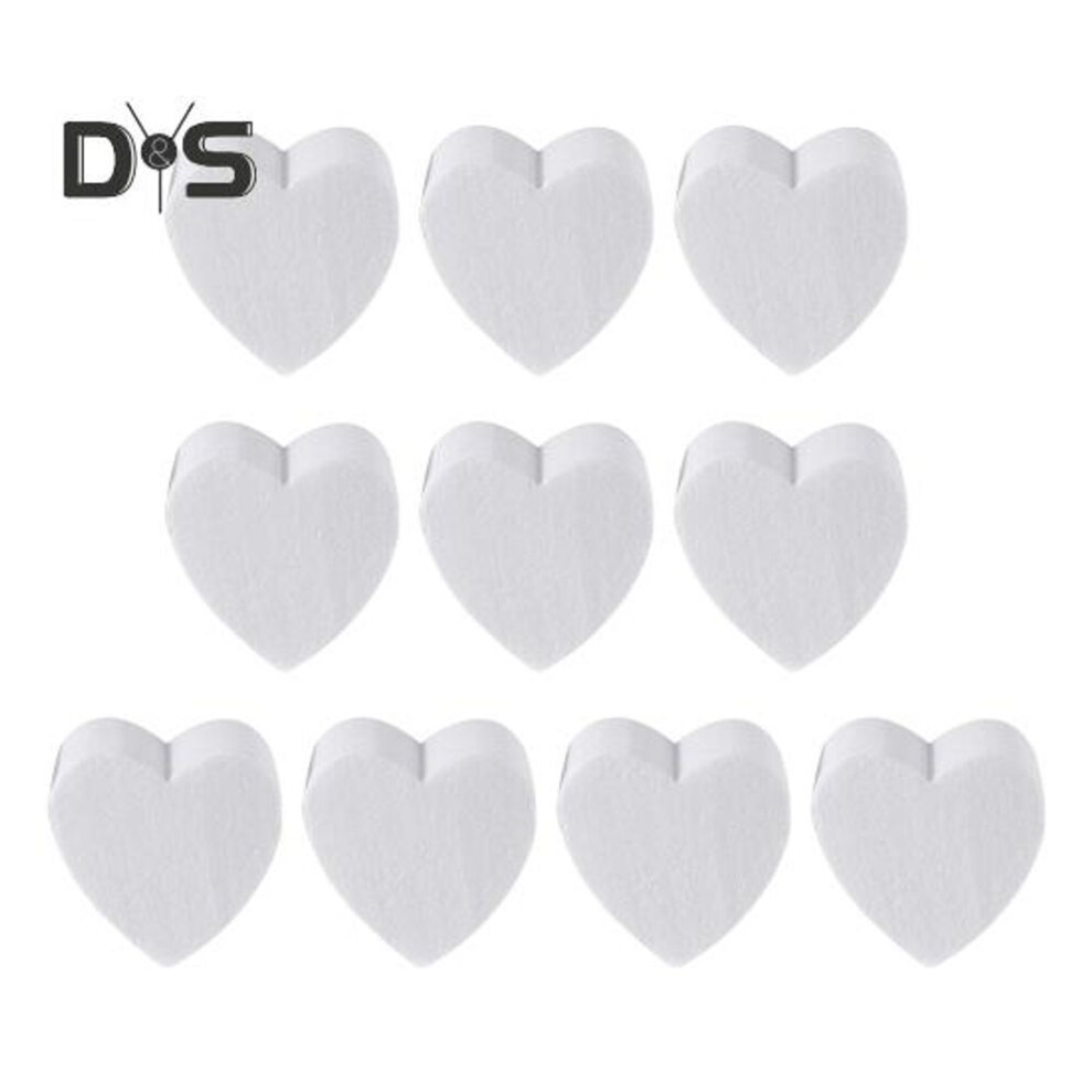 10 Pcs Foam Heart Model 4 Inch Heart Shape White Model Craft Heart Model Cake Modeling Ornament for Cake Decorating Wedding Valentine's Day