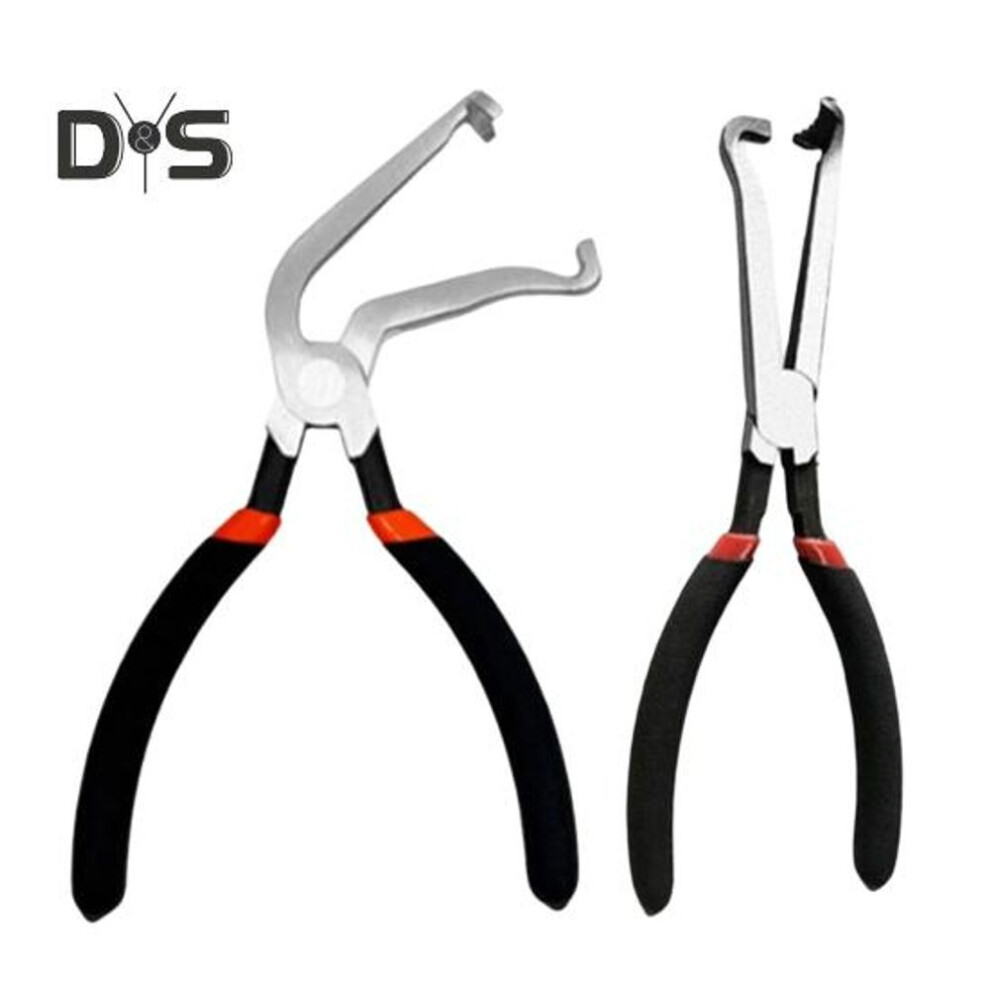 2Pcs Electrical Disconnect Pliers Fuel Line Petrol Clip Pipe Pliers with Non-Slip Handle Compact Portable Automotive Hose Disconnect Tools