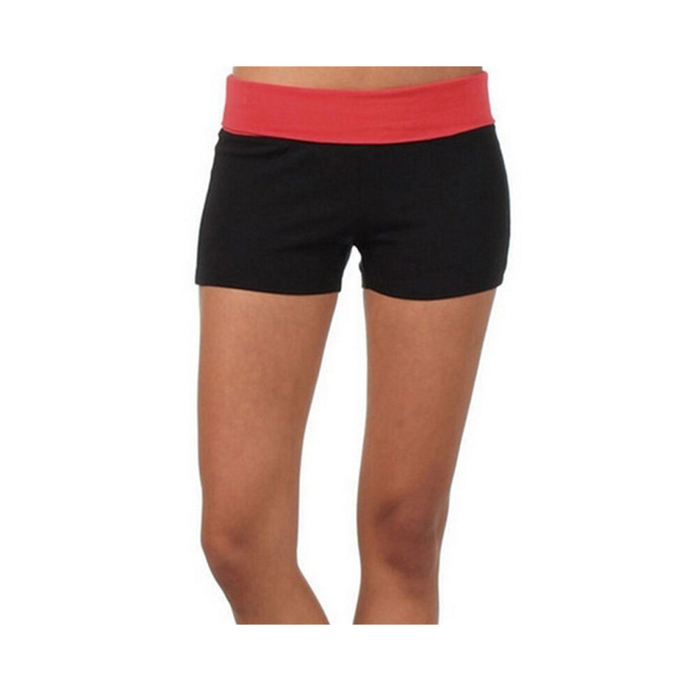 (Red)Short de sport pour femmes gym entraînement ceinture fitness plage mini pantalon short