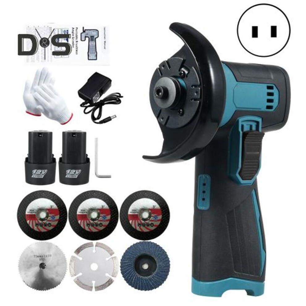 Cordless Angle Grinder Set 19500Rpm High Speed Rechargeable Non-Slip Design Mini Lightweight Electric Grinding Tool Handheld Cutter
