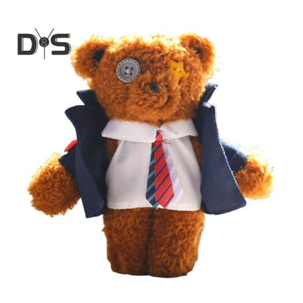 Brown Bear Plush Pendant Keychain with Lanyard Soft Cotton Stuffed Animal Key Chain for DIY Crafts Car Backpack Decoration