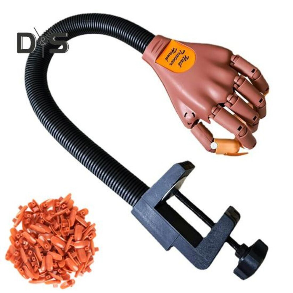 1 Set Manicure Practice Hand Model Flexible Nail Training Fake Hand Adjustable Finger Kits for Beginners