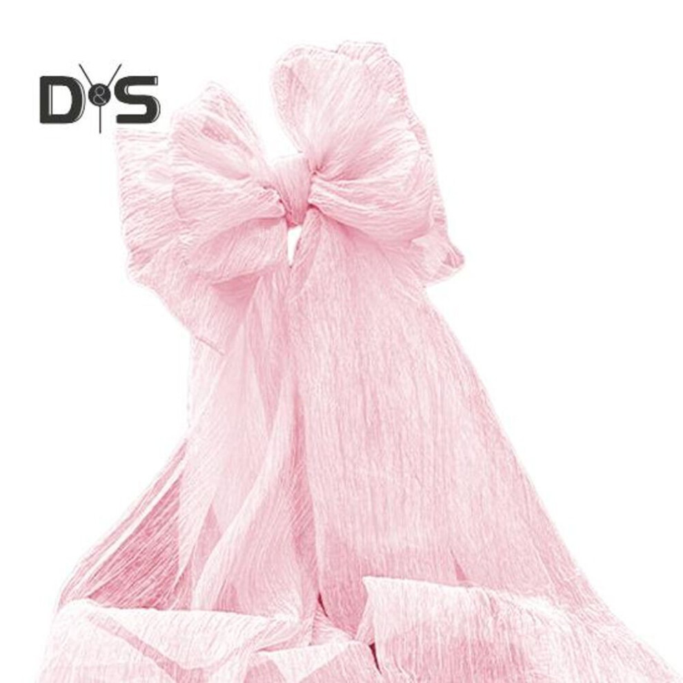 (as the picture, S) Large Pink Bow Decoration Giant Mesh Bow for Baby Shower Birthday Bachelorette Wedding Engagement Backdrop Room Decor