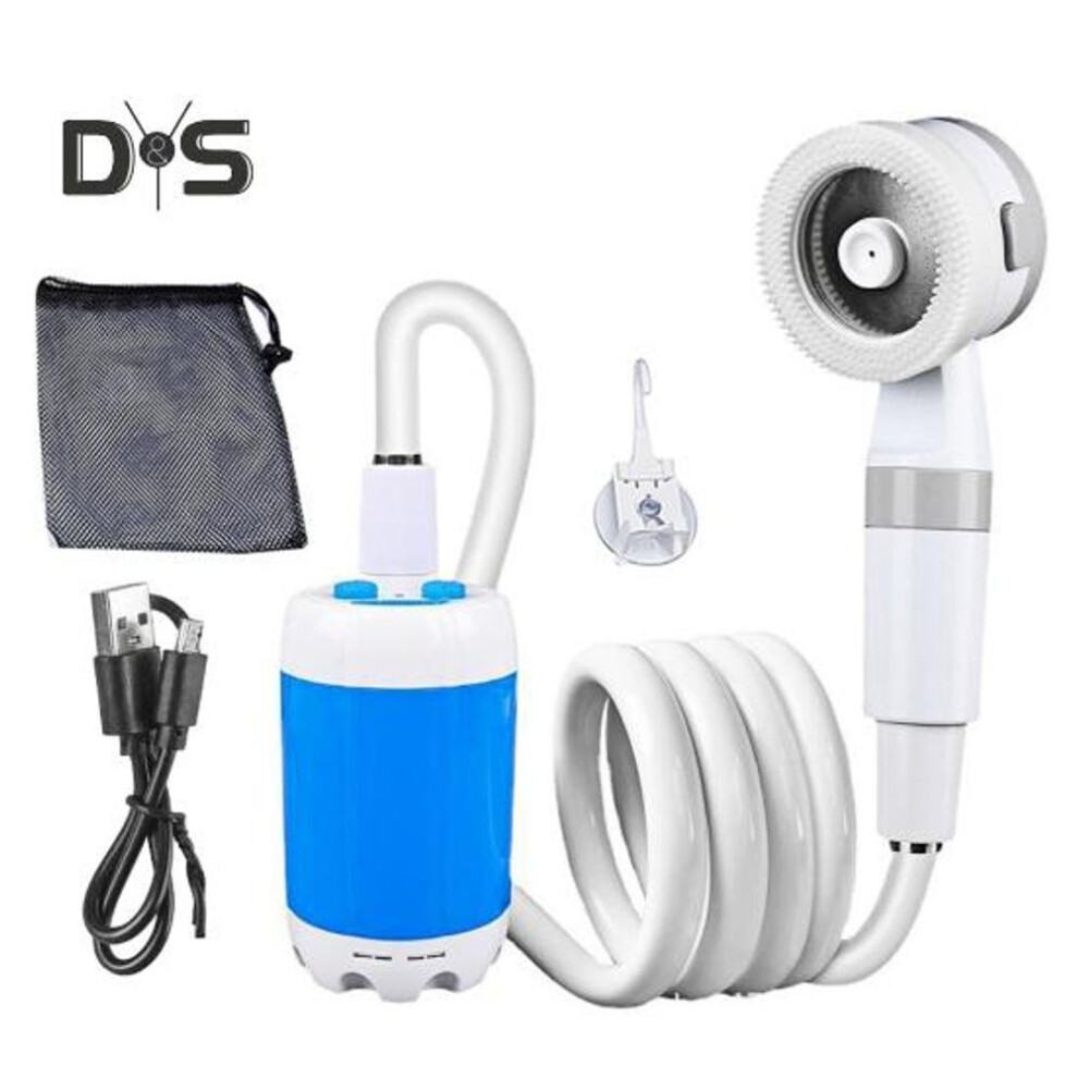 Portable Camping Shower Pump Usb Rechargeable Outdoor Camp Hiking Car Washing Pet Cleaning Rv Traveling Electric Shower Head Sprayer Pump