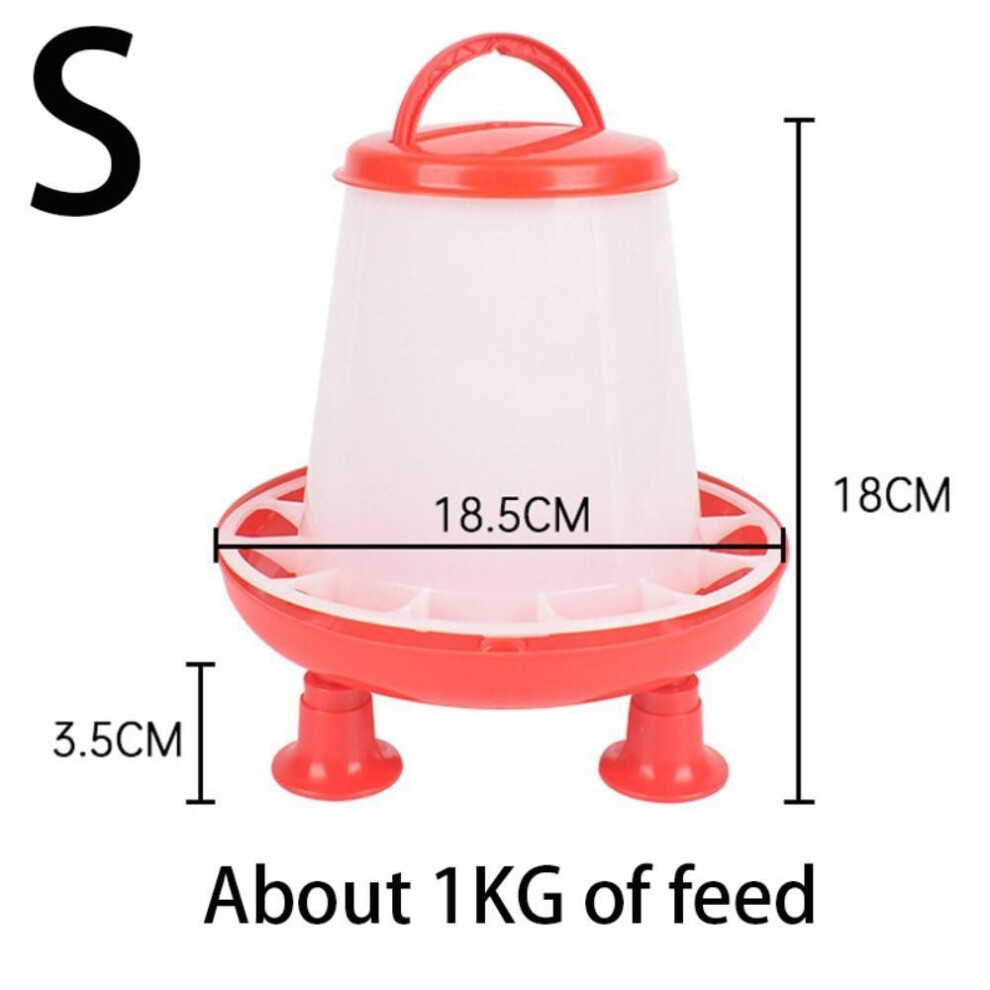(S) Stand Legs Poultry Feeder Cover Feeding Bucket Watering Supplies Chicken Feeder  Quail