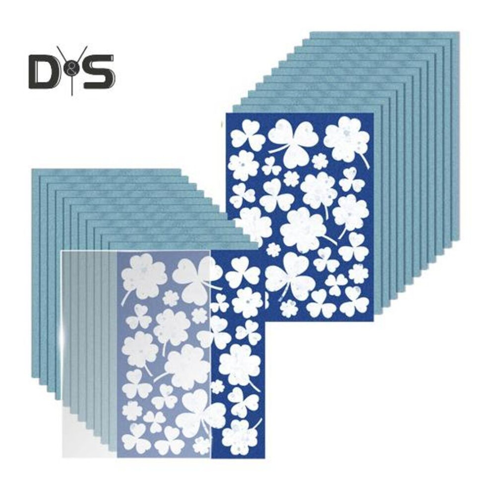 24 Sheets/Set Cyanotype Paper Sun Print Paper with Acrylic Panel Sun Activated High Sensitive Sun Printing Art Paper for Arts Crafts DIY Project